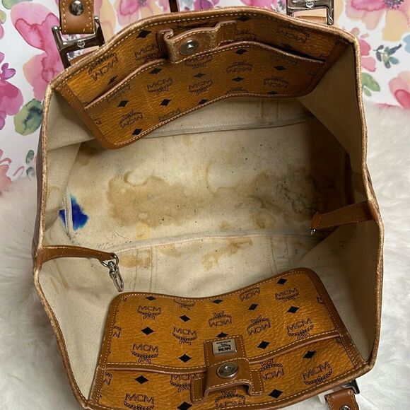 💯Authentic MCM Cognac Tote Handbag🍀 - Picture 9 of 16